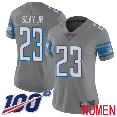 Detroit Lions Limited Steel Women Darius Slay Jersey NFL Football 23 100th Season Rush Vapor Untouchable